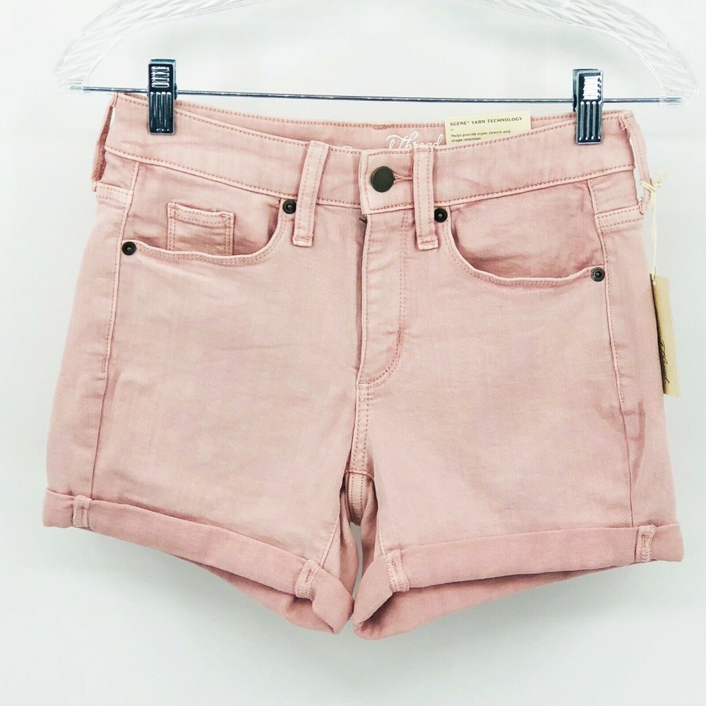 Inky Pink Denim Jean Shorts High Rise Womens 00